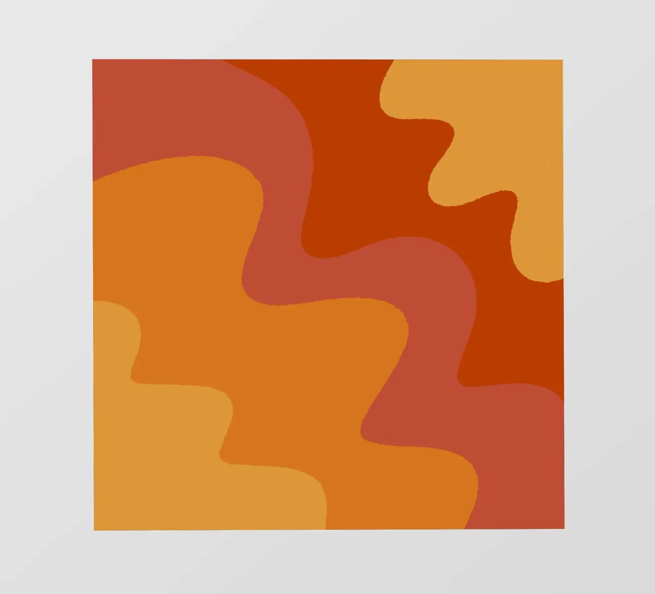 Linee ondulate retrò - arancione telo in pvc da Wackapacka