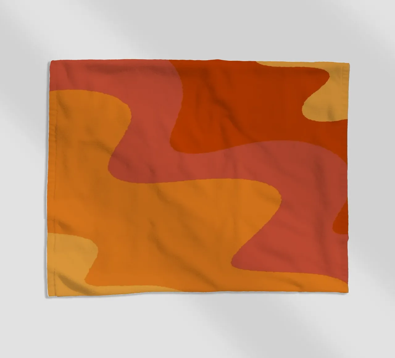 Linee ondulate retrò - arancione telo mare da Wackapacka