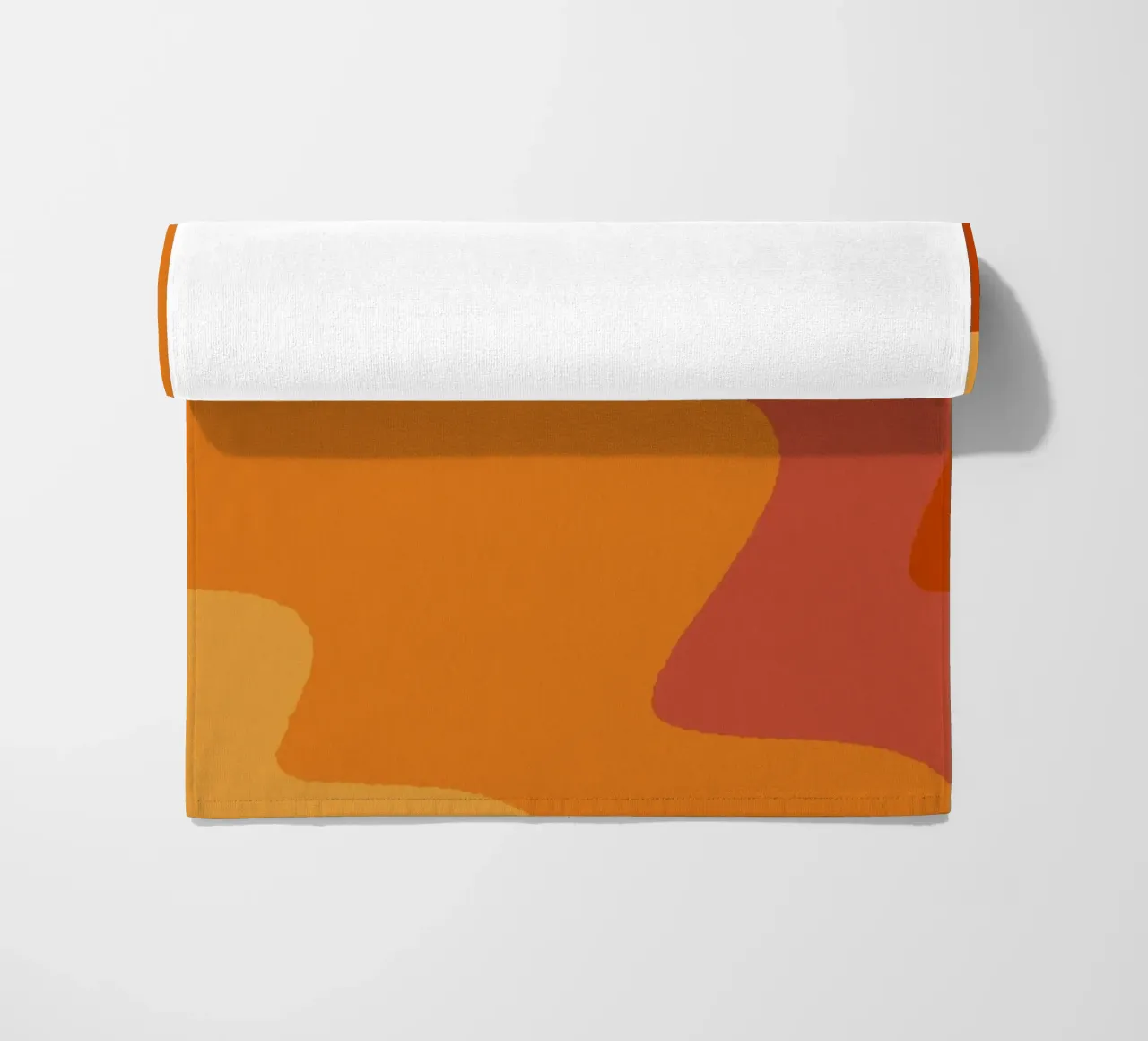 Linee ondulate retrò - arancione telo mare da Wackapacka