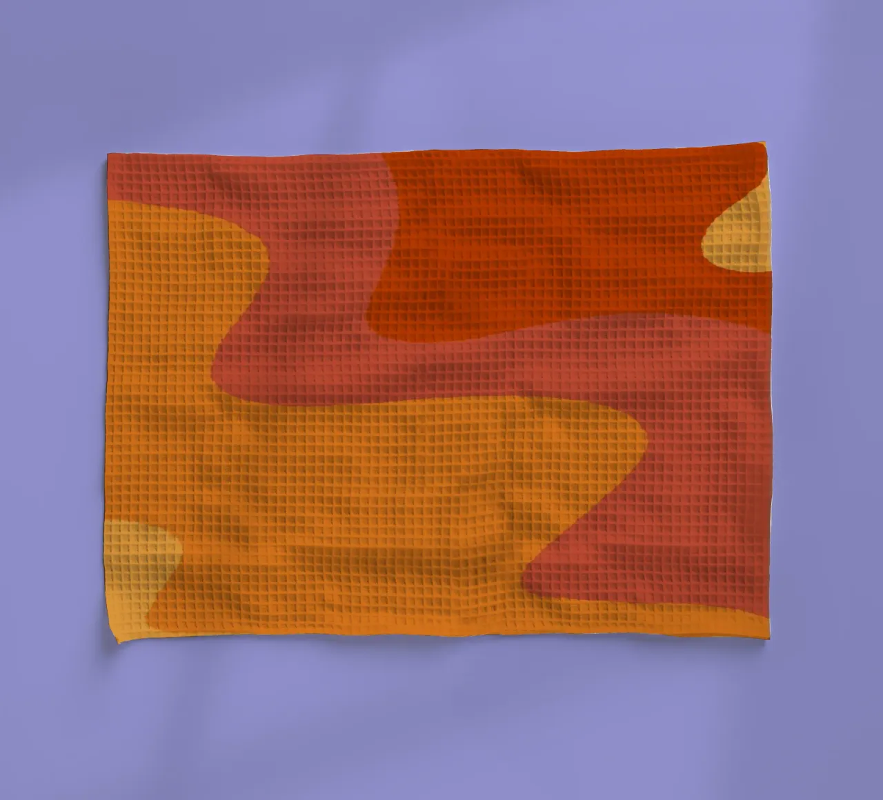 Linee ondulate retrò - arancione canovaccio da cucina da Wackapacka