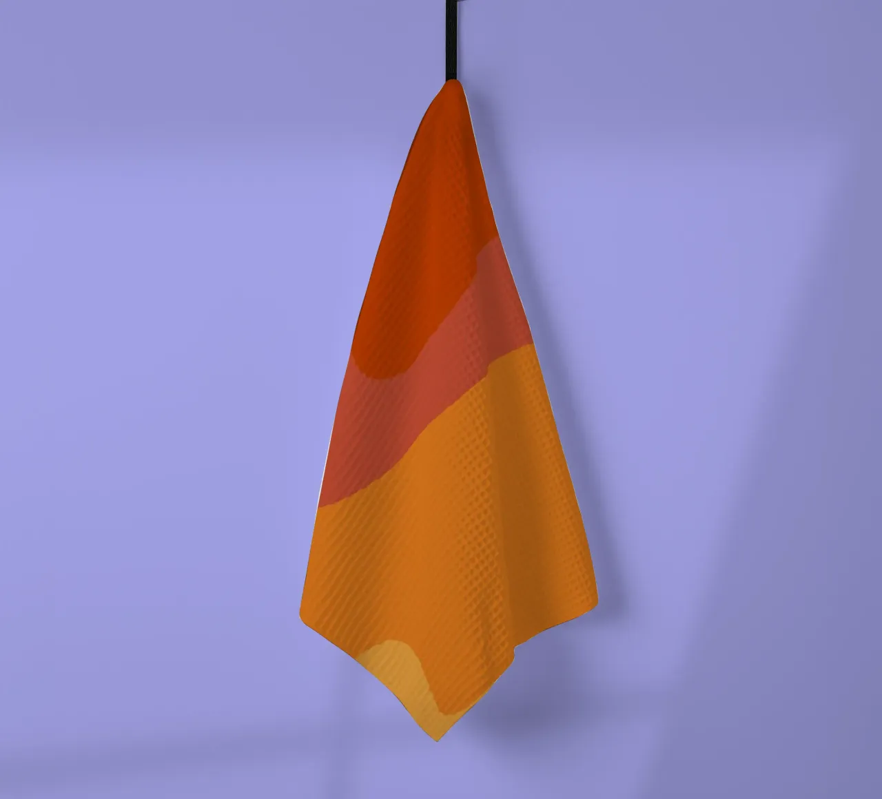 Linee ondulate retrò - arancione canovaccio da cucina da Wackapacka