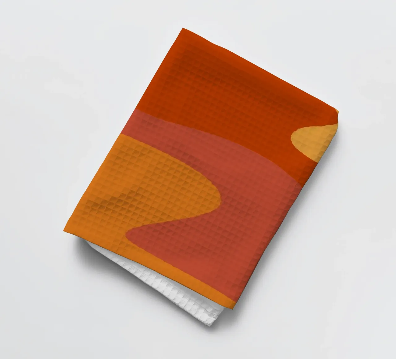 Linee ondulate retrò - arancione canovaccio da cucina da Wackapacka