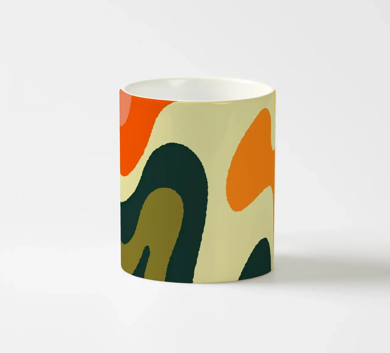 Linee retrò psicadeliche tazza in ceramica da Wackapacka
