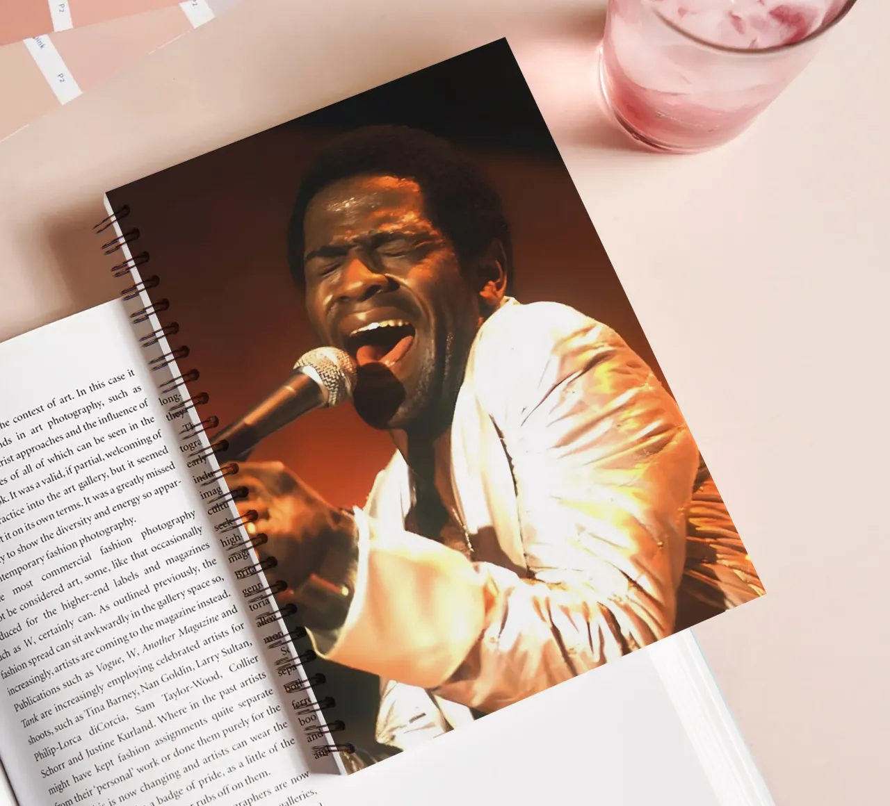 Al green spiral notebook by Low poly art