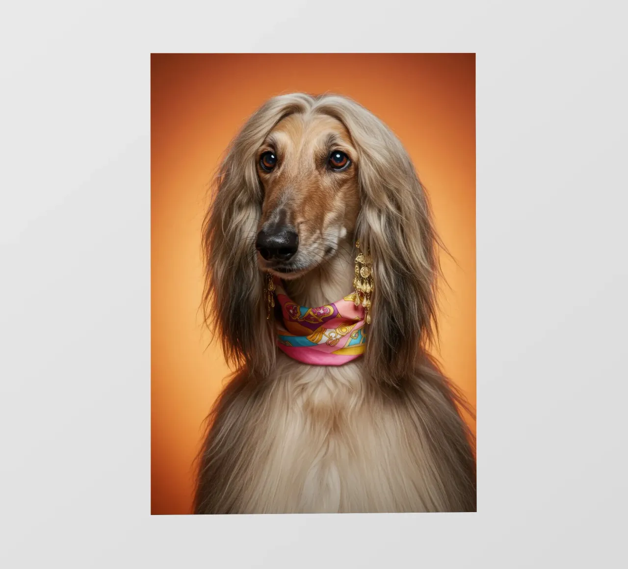 80s Afghan Hound pellicola backlit da Pawtrait Studio