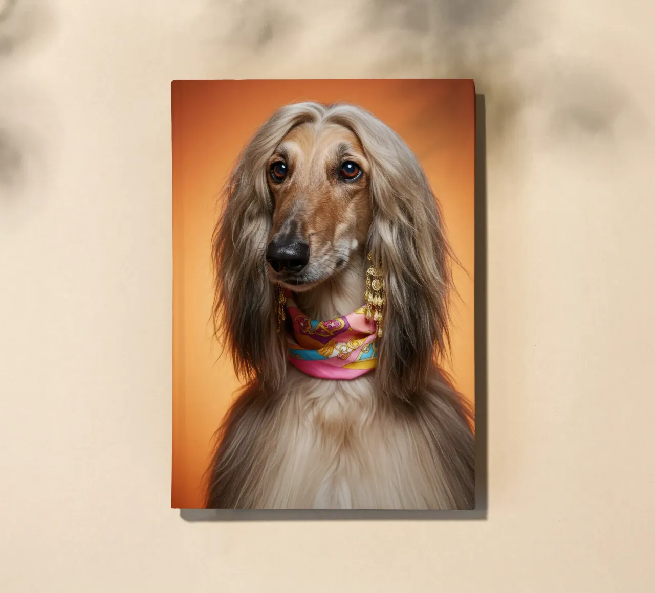 80s Afghan Hound diario da Pawtrait Studio