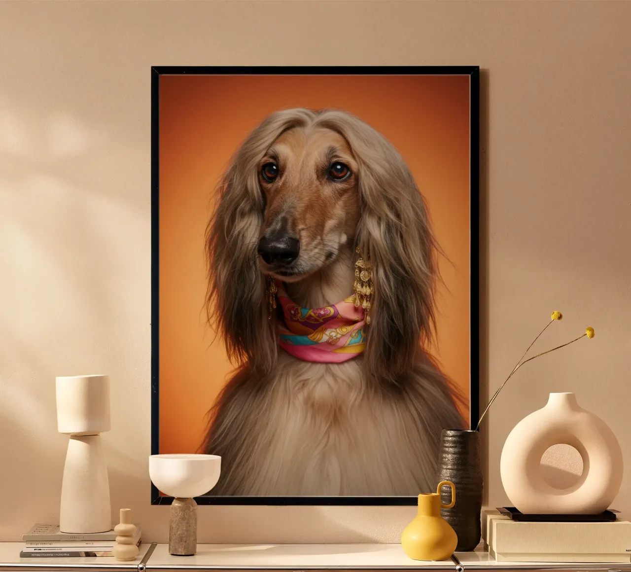 Sabueso afgano de los 80 hahnemühle de Pawtrait Studio