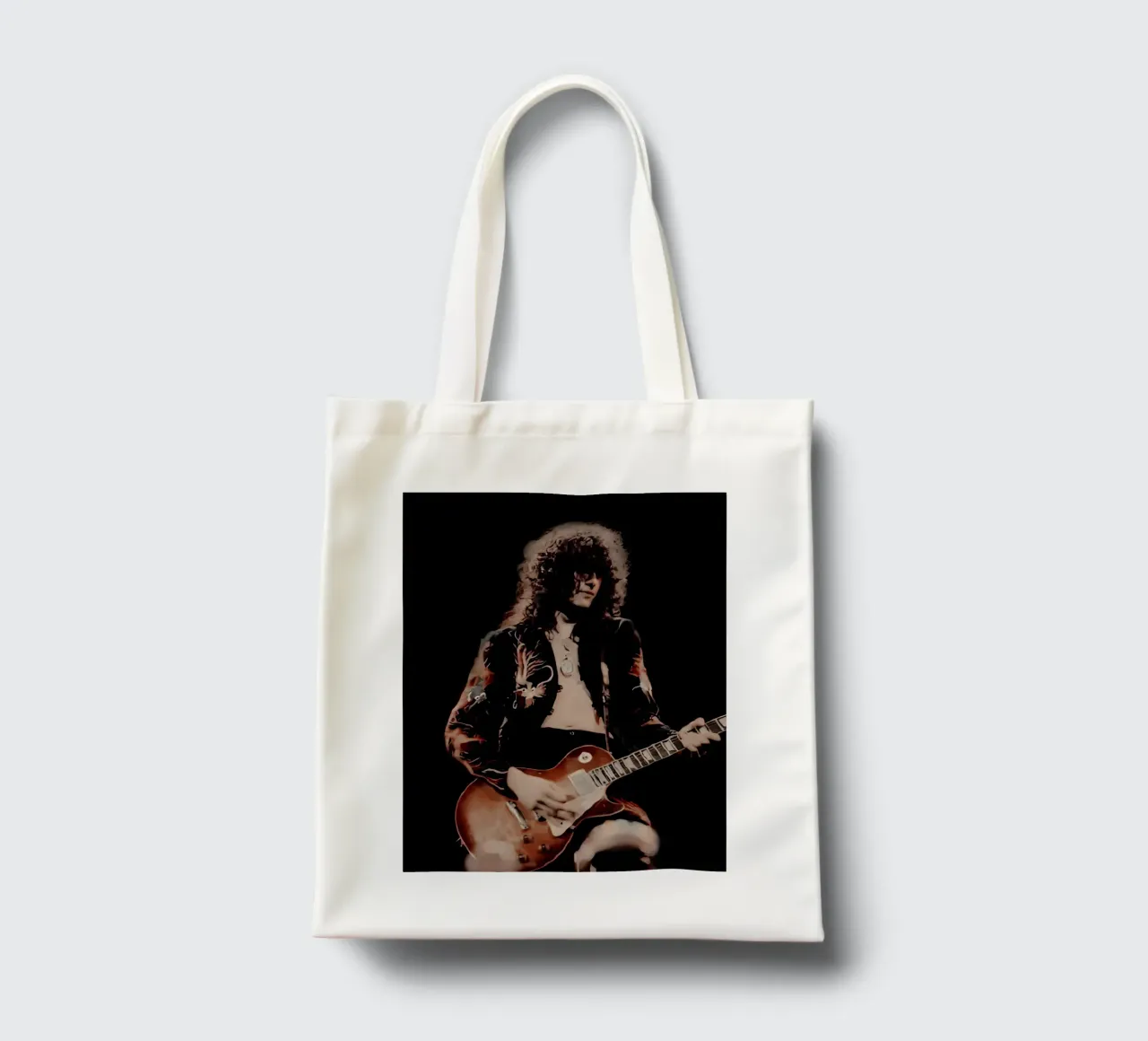 Jimmy Page borsa in juta da Low poly art