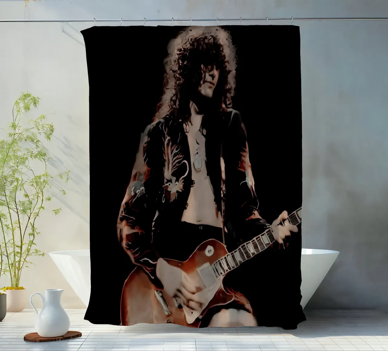 Jimmy Page tenda da doccia da Low poly art