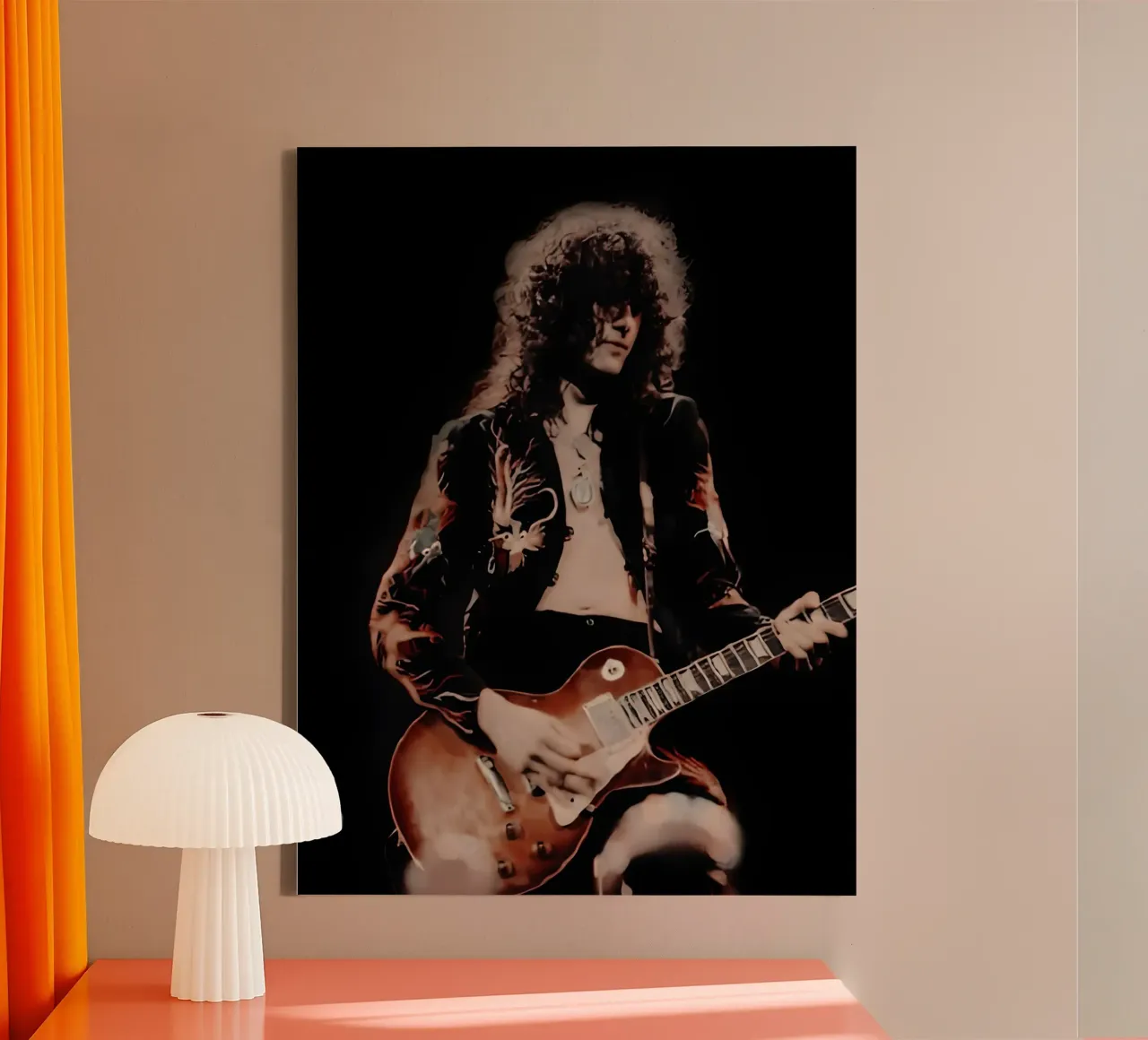 Jimmy Page tela da Low poly art