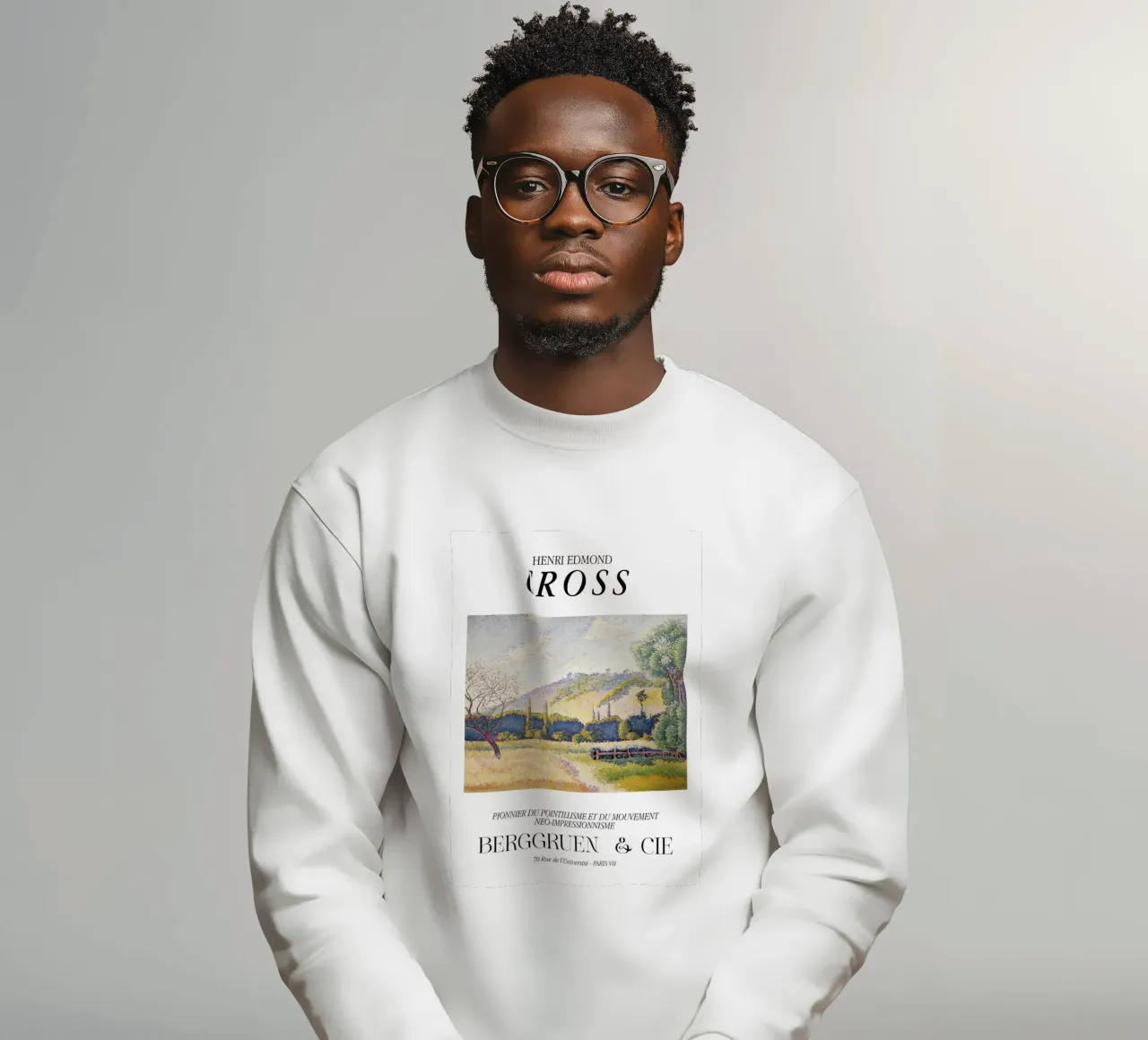 Henri-Edmond Cross Pointillist Landschap Print sweatshirt van NorwesClub