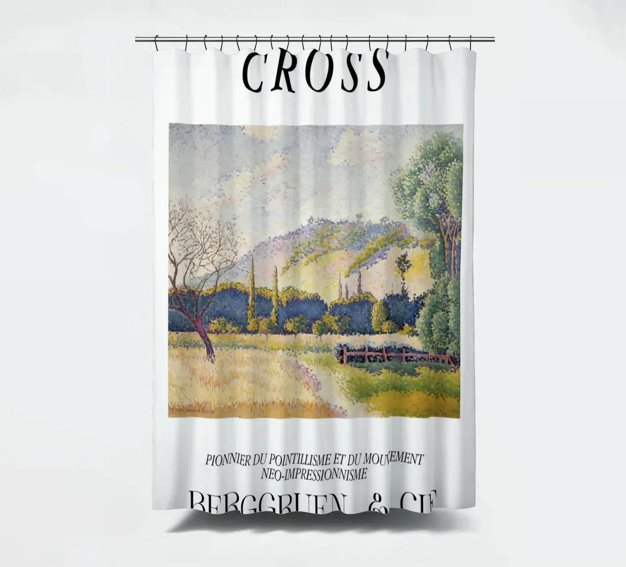 Henri-Edmond Cross Pointillist Landscape Print shower curtain by NorwesClub