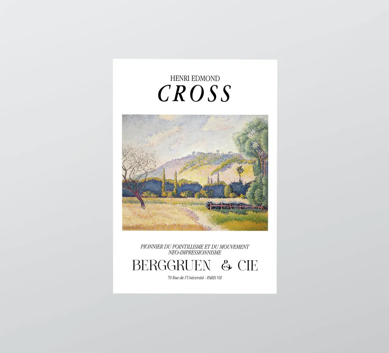 Henri-Edmond Cross Pointillist Landscape Print sticker by NorwesClub