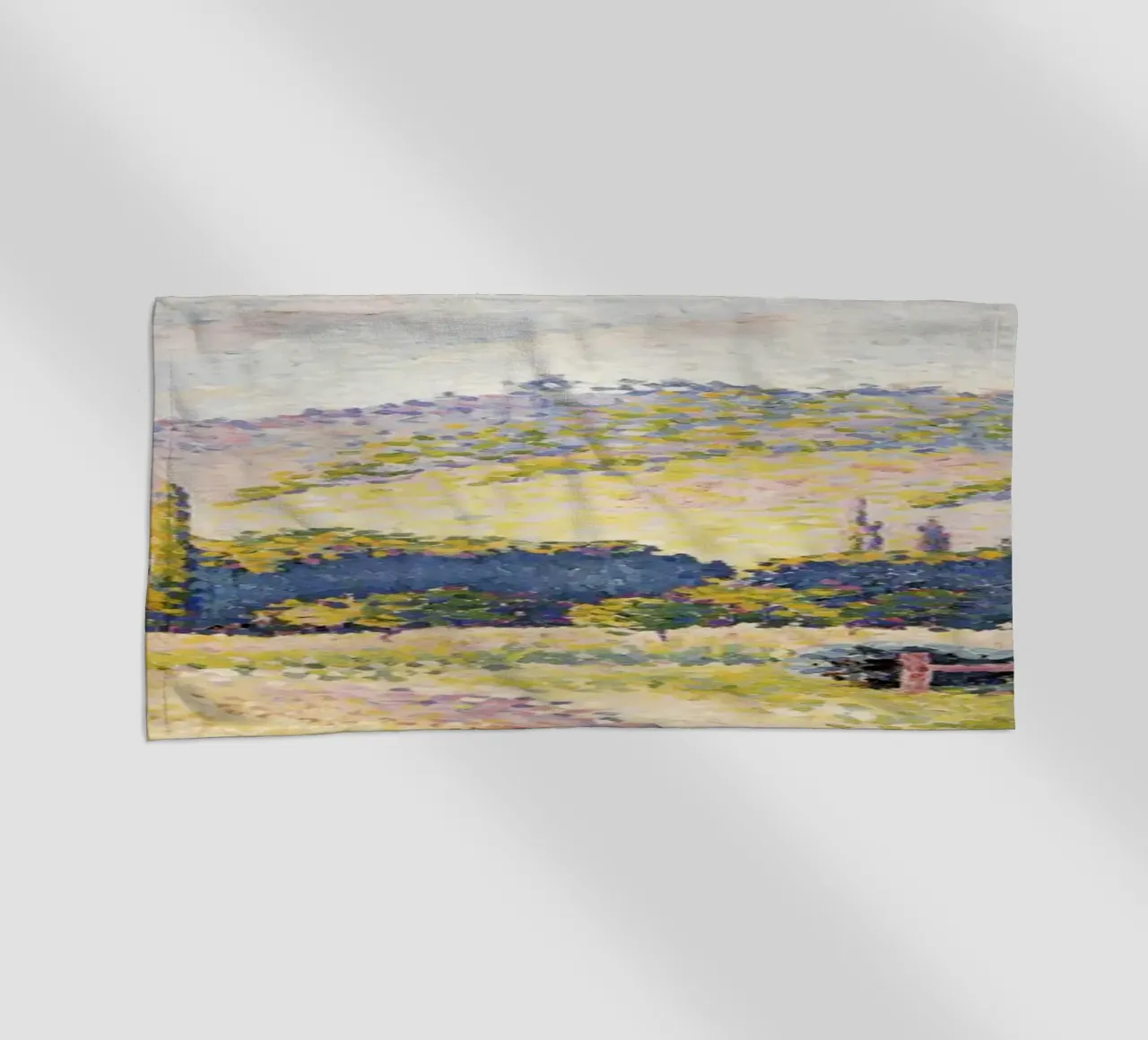 Henri-Edmond Cross Pointillist Landschap Print strandhanddoek van NorwesClub