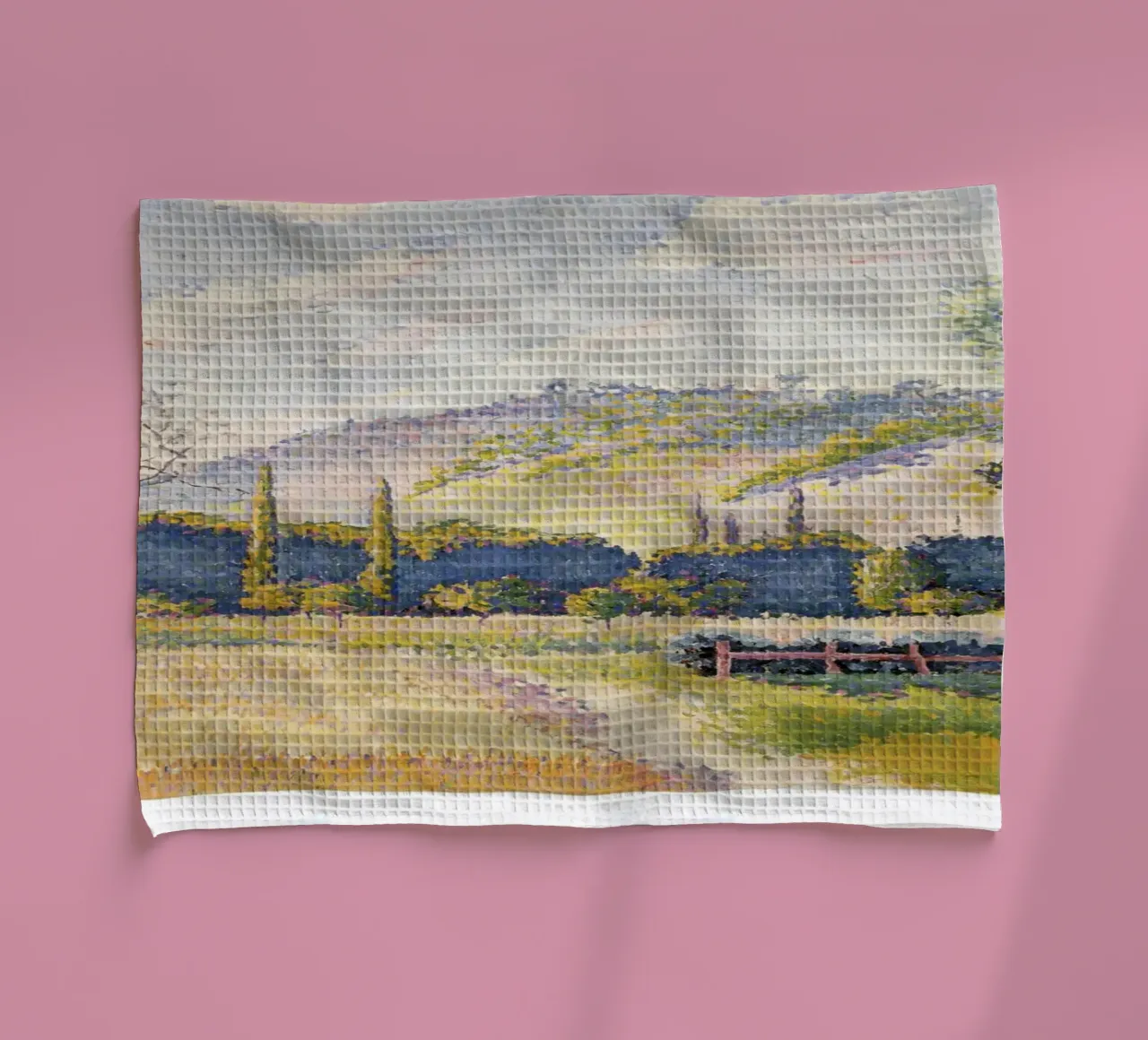 Henri-Edmond Cross Pointillist Landschap Print theedoek van NorwesClub