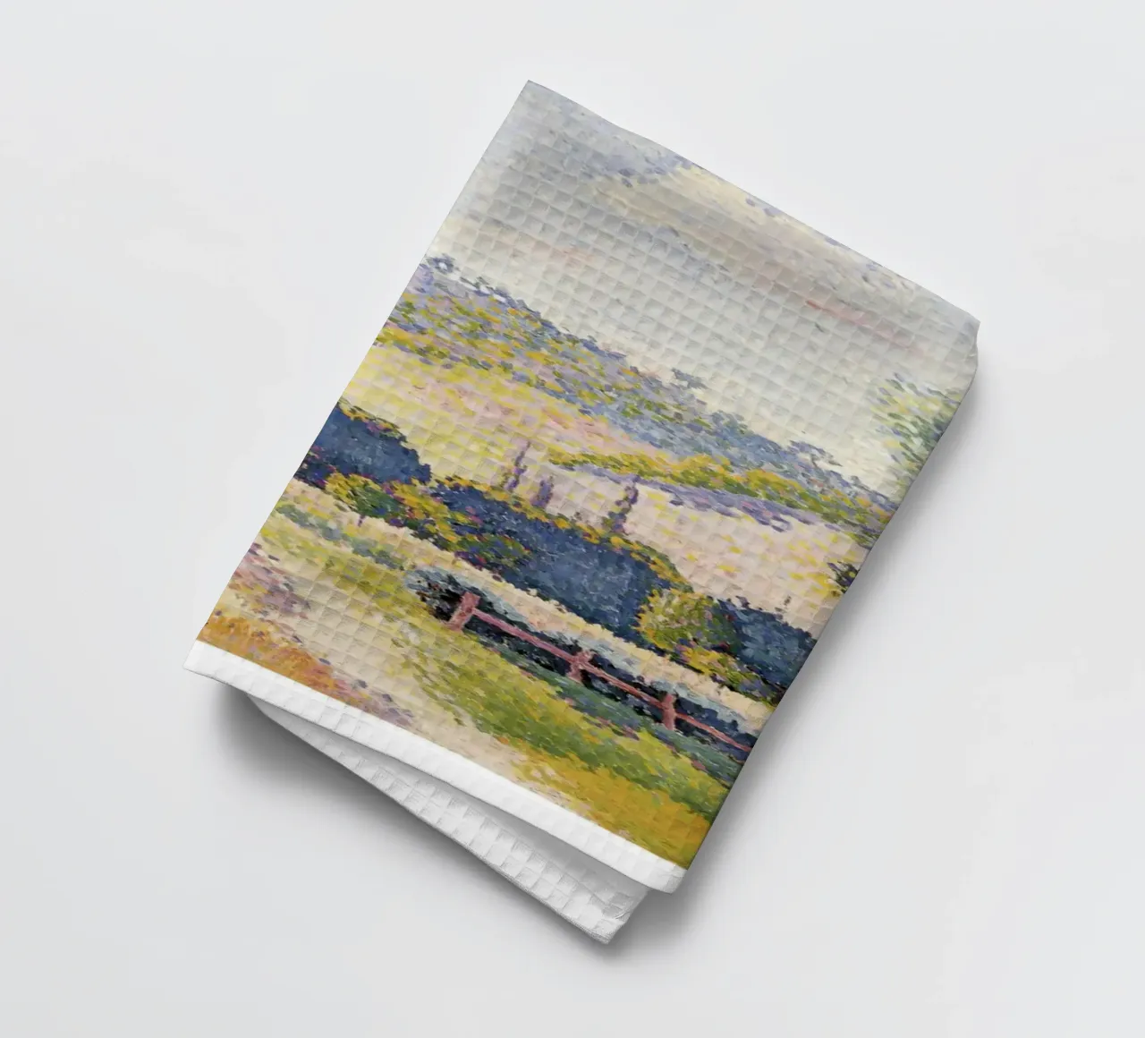 Henri-Edmond Cross Pointillist Landschap Print theedoek van NorwesClub