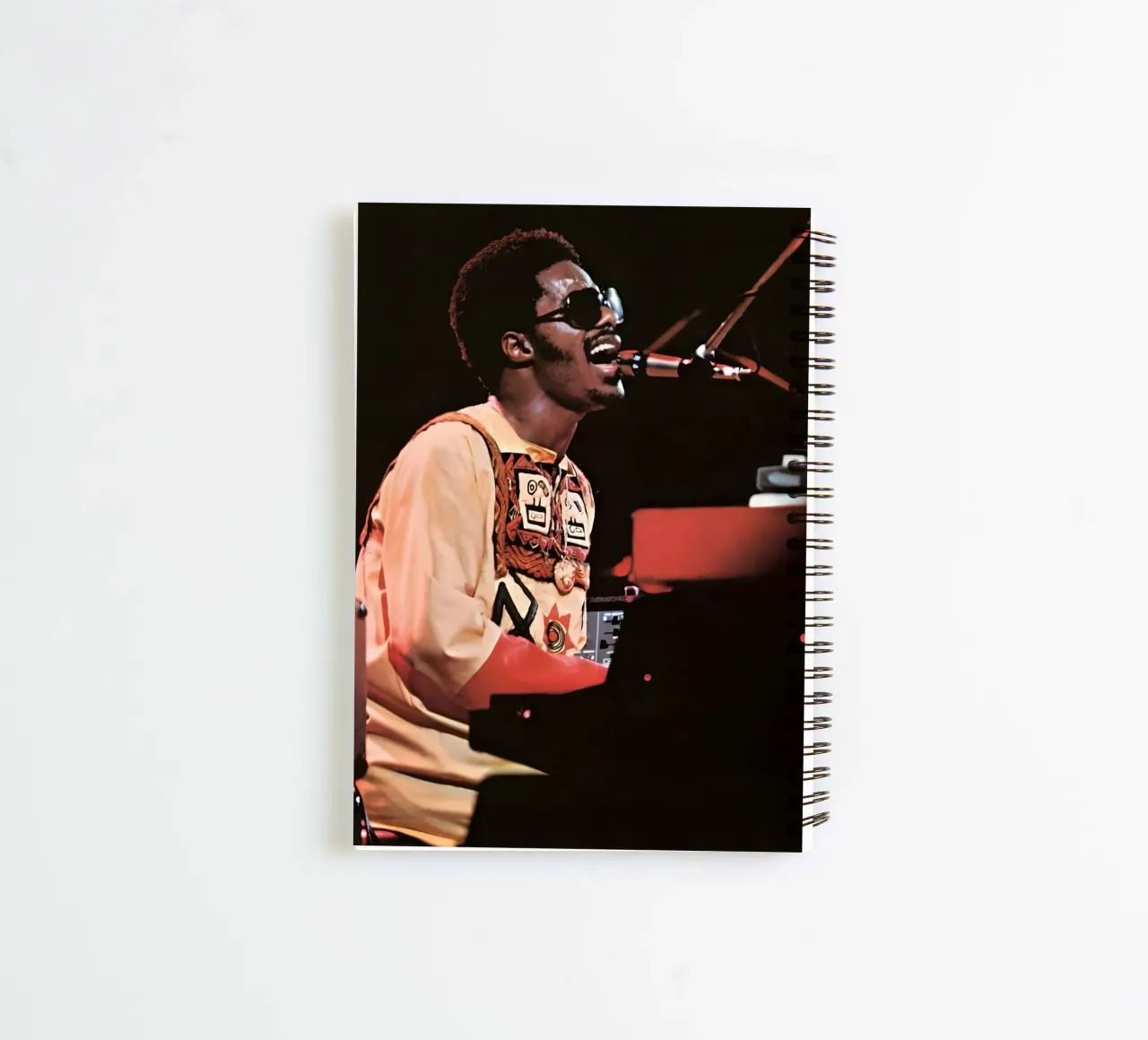 Stevie Wonder spiral notebook by Low poly art