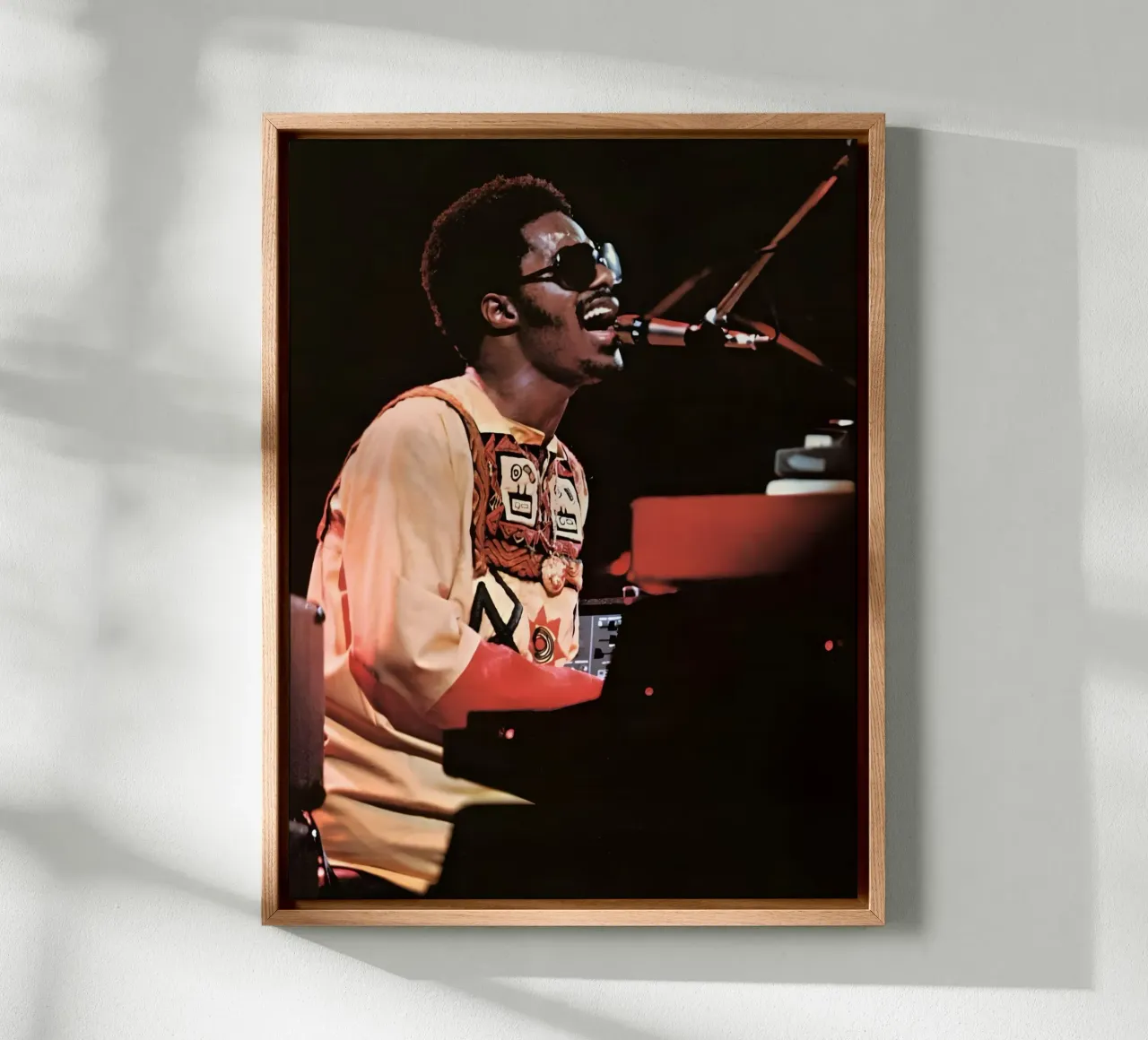 Stevie Wonder canvas by Low poly art
