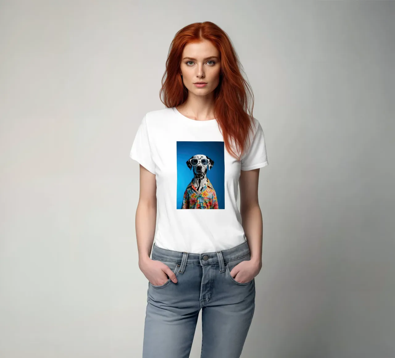 Dalmata floreale t-shirt da Pawtrait Studio