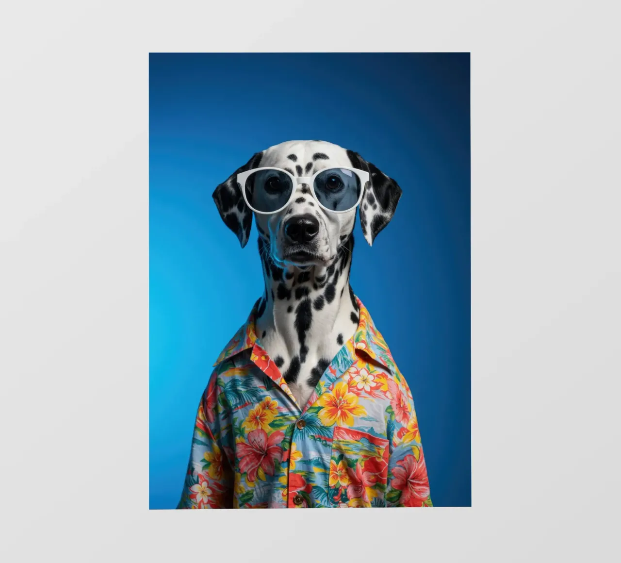Dalmata floreale pellicola backlit da Pawtrait Studio