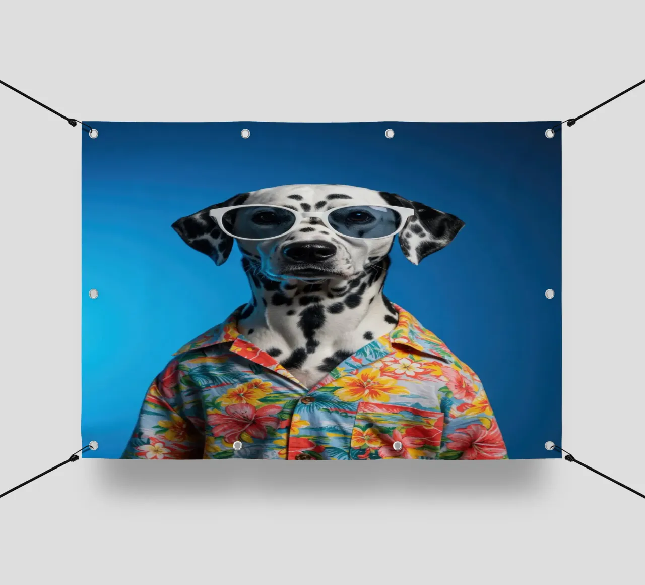 Dalmata floreale telo in pvc da Pawtrait Studio