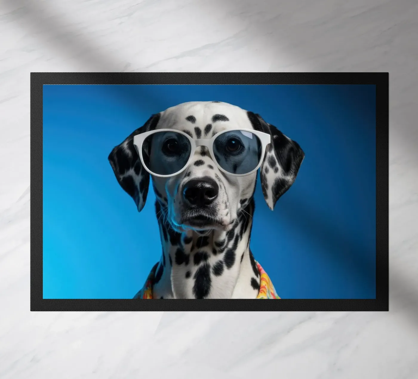 Dalmata floreale zerbino da Pawtrait Studio