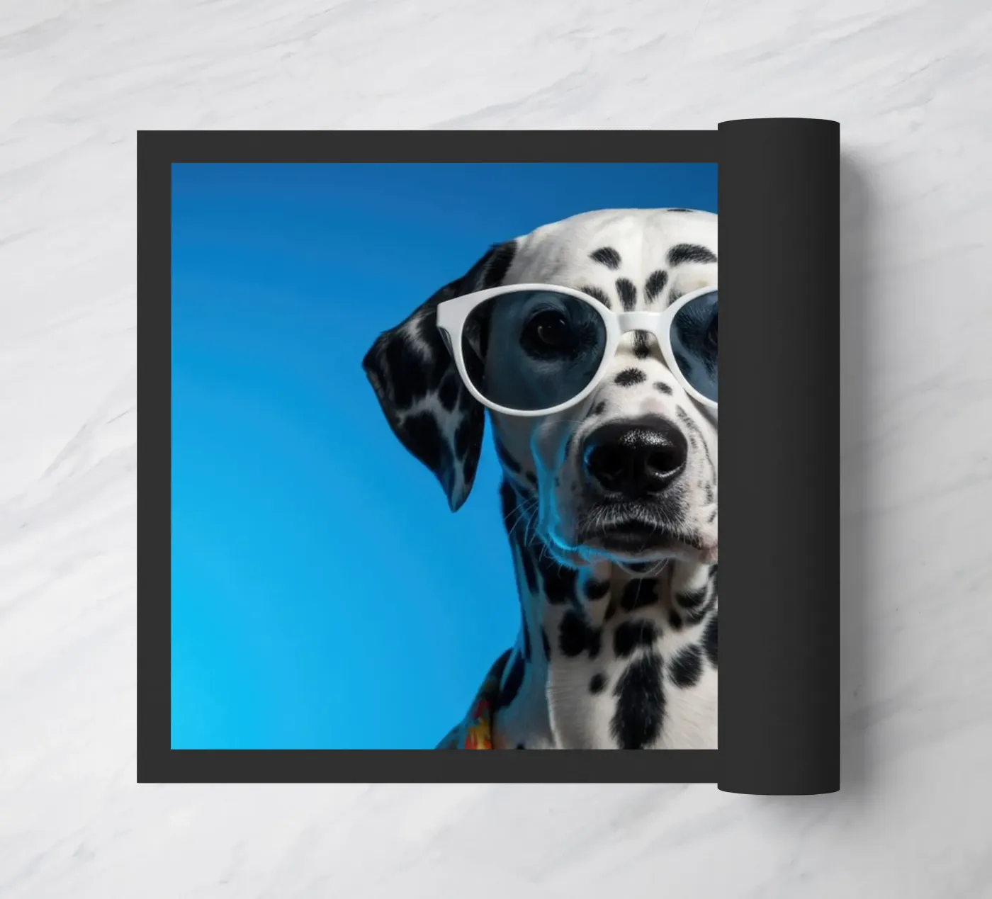 Dalmata floreale zerbino da Pawtrait Studio