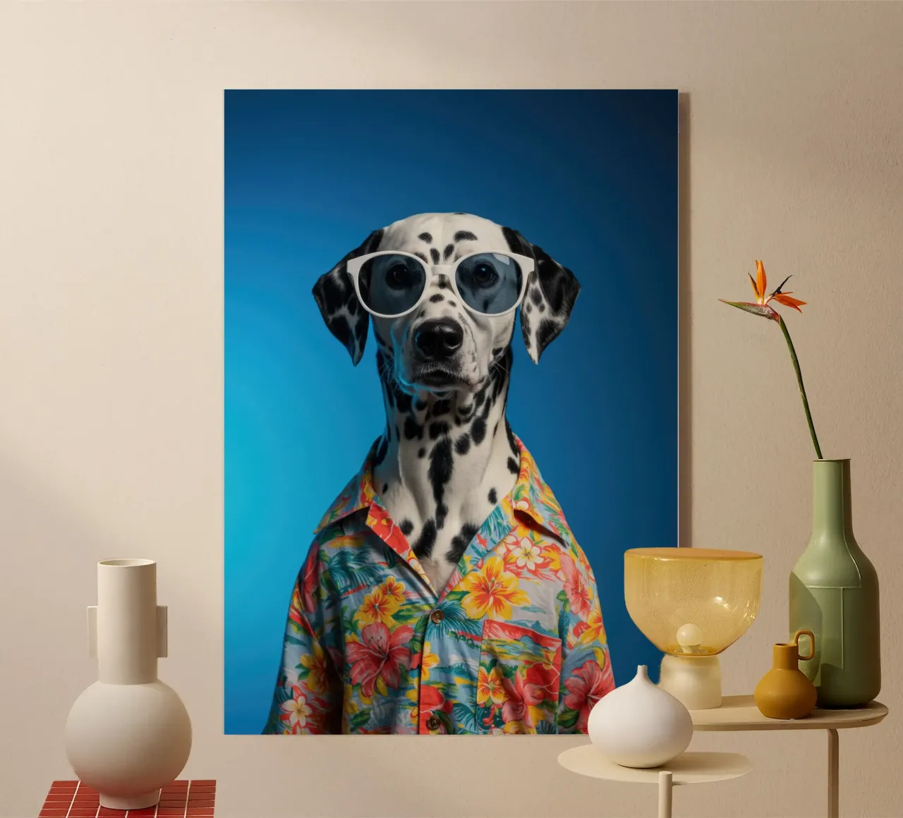 Dalmata floreale plexiglass da Pawtrait Studio
