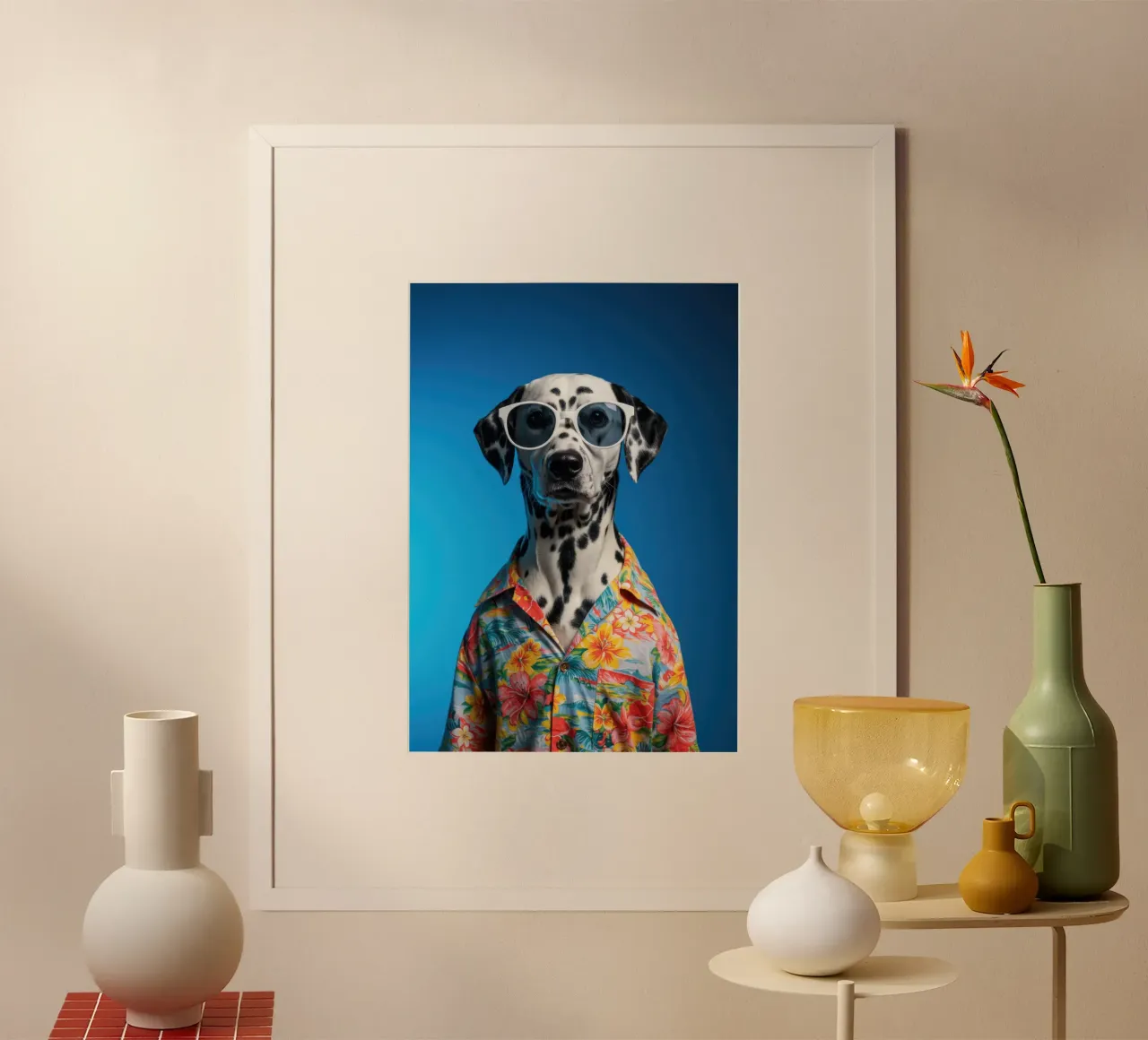 Blumiger Dalmatiner Hahnemühle von Pawtrait Studio