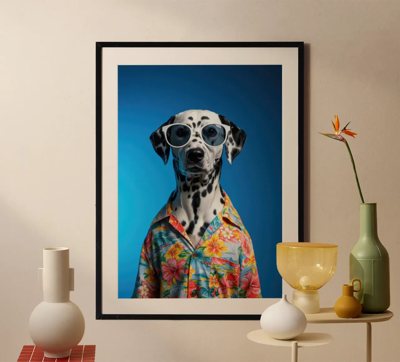 Blumiger Dalmatiner Hahnemühle von Pawtrait Studio