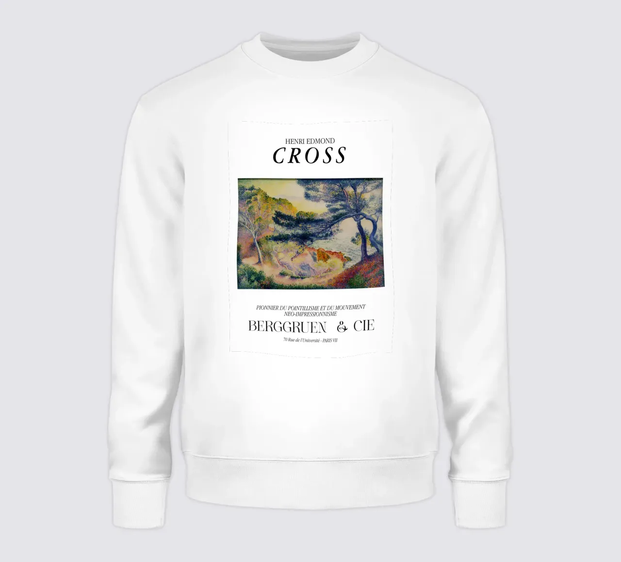 Henri-Edmond Cross Pointillist Kustlandschap Print sweatshirt van NorwesClub