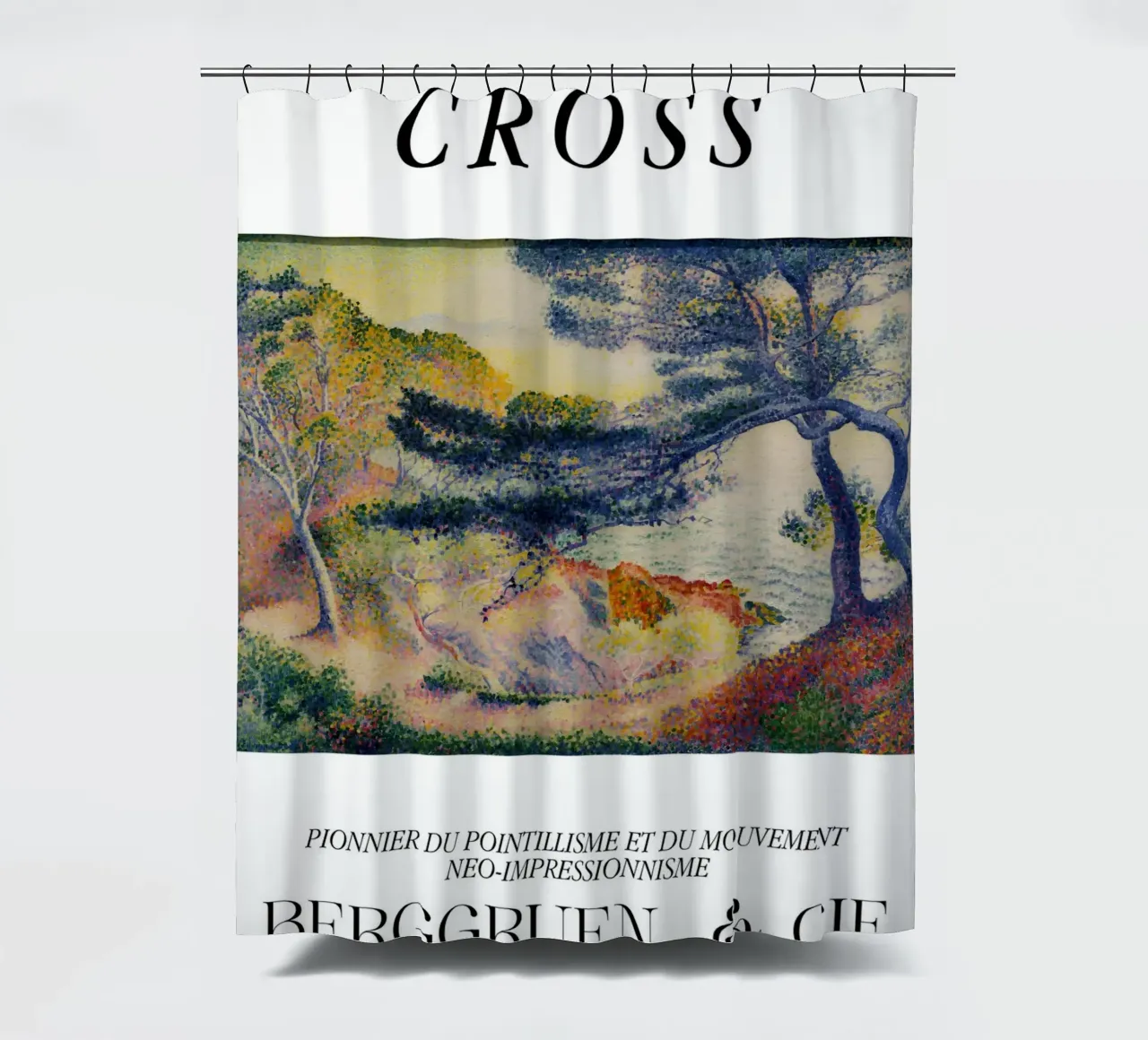 Henri-Edmond Cross Pointillist Kustlandschap Print douchegordijn van NorwesClub
