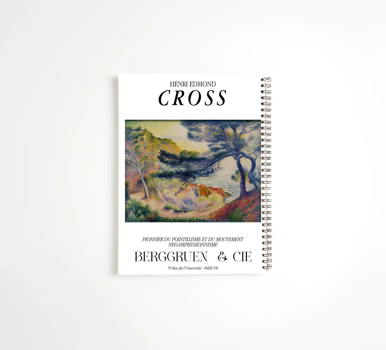 Henri-Edmond Cross Pointillist Coastal Landscape Print spiral notebook by NorwesClub