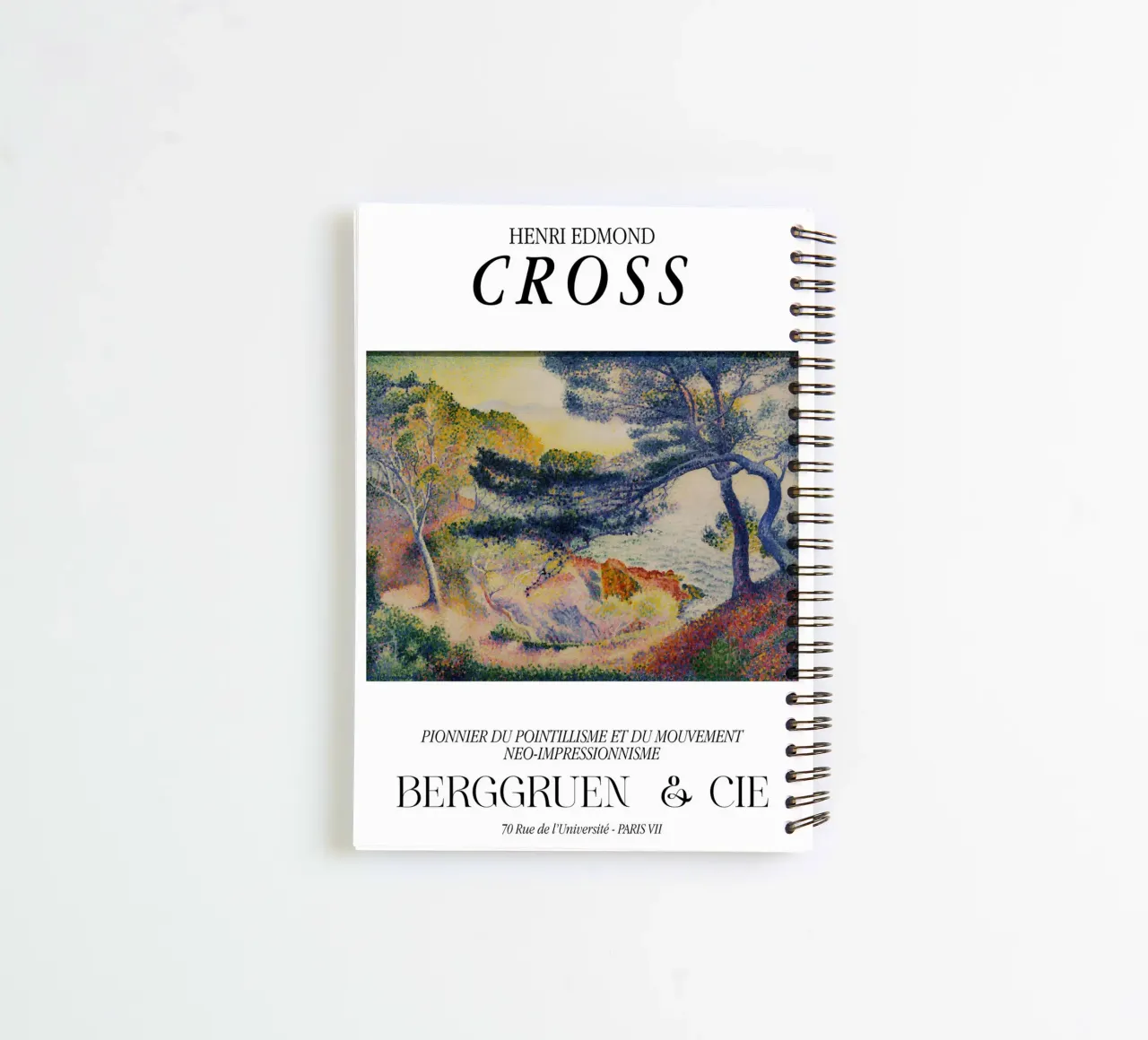 Henri-Edmond Cross Pointillist Coastal Landscape Print spiral notebook by NorwesClub