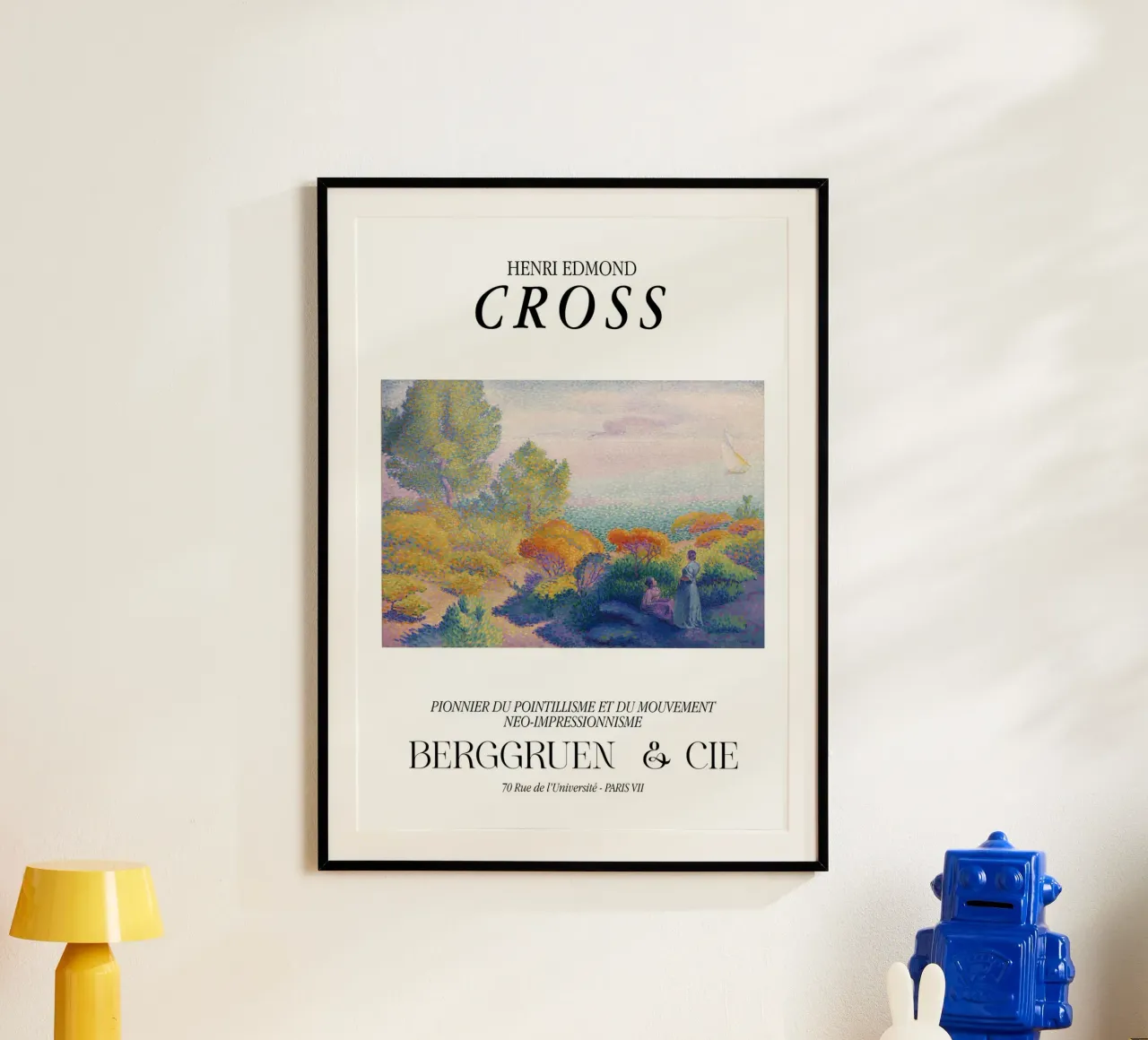 Henri-Edmond Cross Puntinista Donne in riva al mare poster con telaio in alluminio da NorwesClub