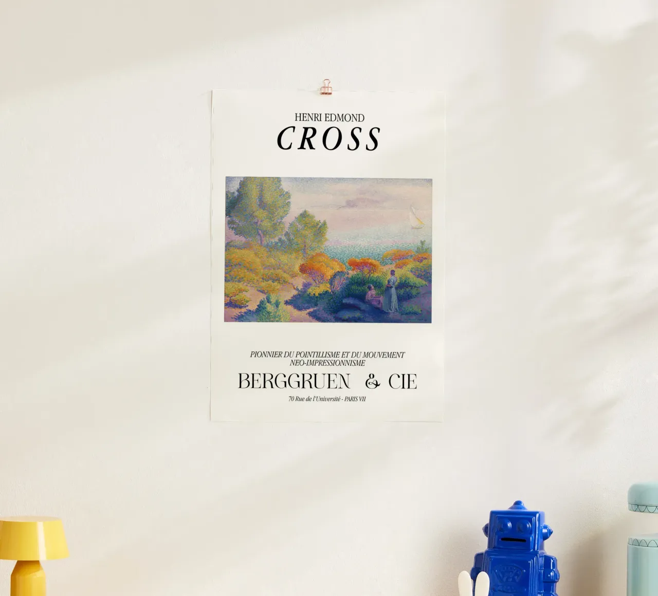 Henri-Edmond Cross Puntinista Donne in riva al mare poster con telaio in alluminio da NorwesClub