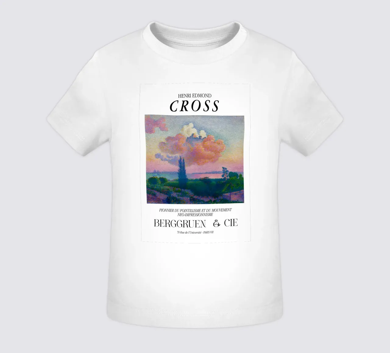 Henri-Edmond Cross Pointillist The Pink Cloud baby t-shirt by NorwesClub