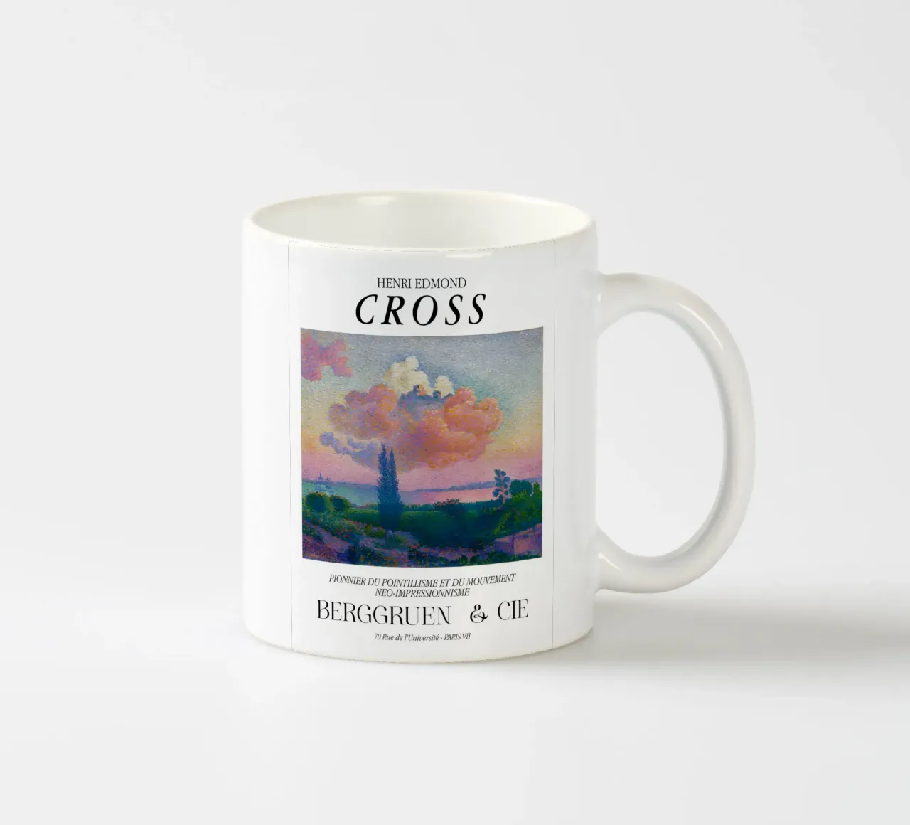 Henri-Edmond Cross Pointillist La nuvola rosa tazza in ceramica da NorwesClub