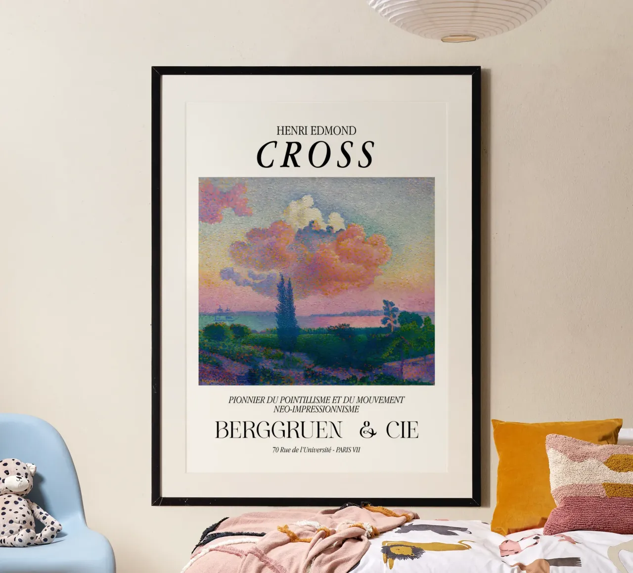 Henri-Edmond Cross Pointillist The Pink Cloud poster by NorwesClub