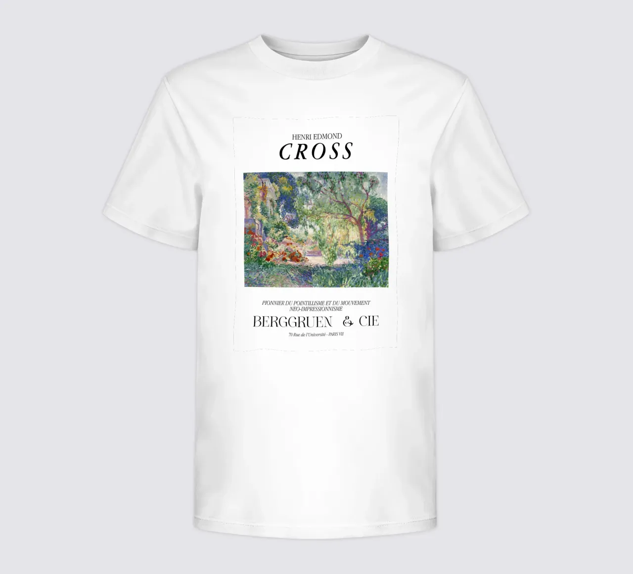 Henri-Edmond Cross Pointillist Colorful Garden Print kids t-shirt by NorwesClub