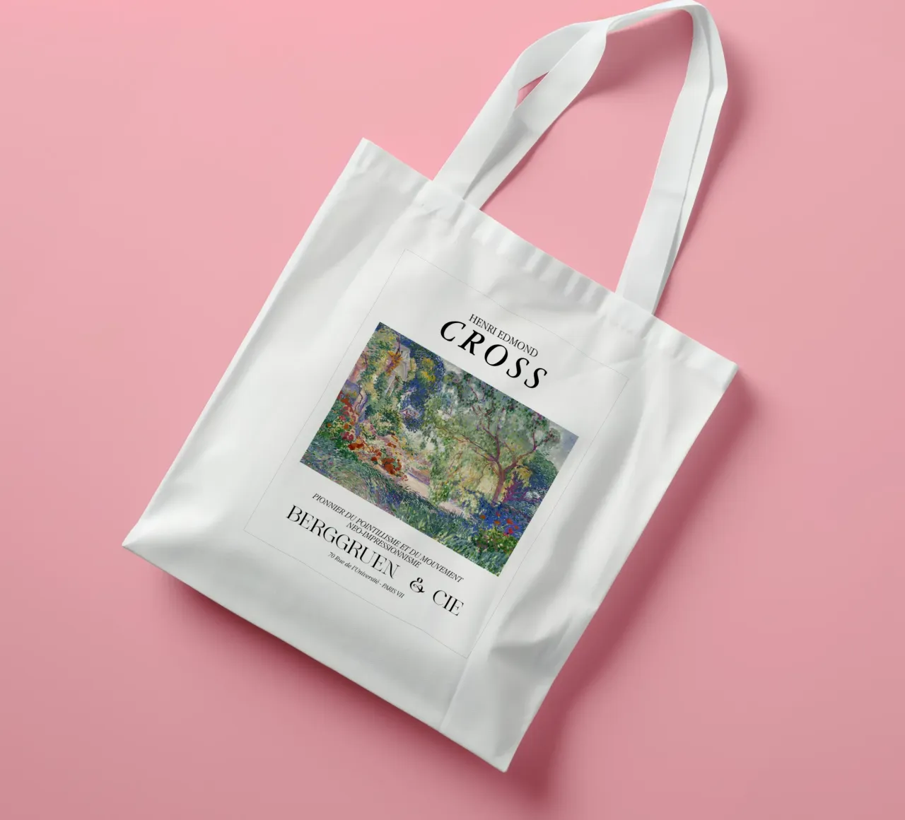 Henri-Edmond Cross Pointillist Colorful Garden Print tote bag by NorwesClub