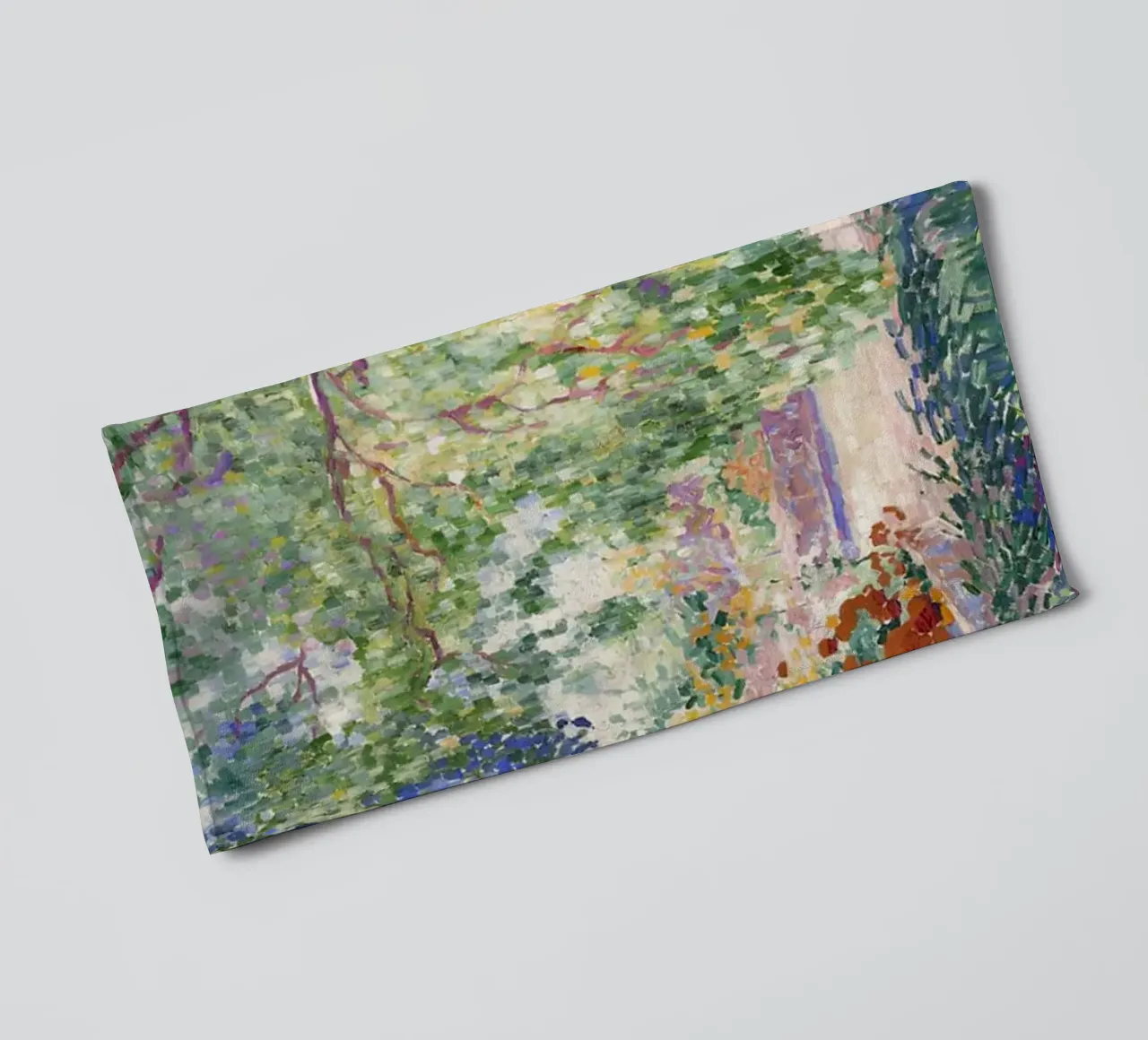 Henri-Edmond Cross Pointillist Kleurrijke Tuin Print badhanddoek van NorwesClub
