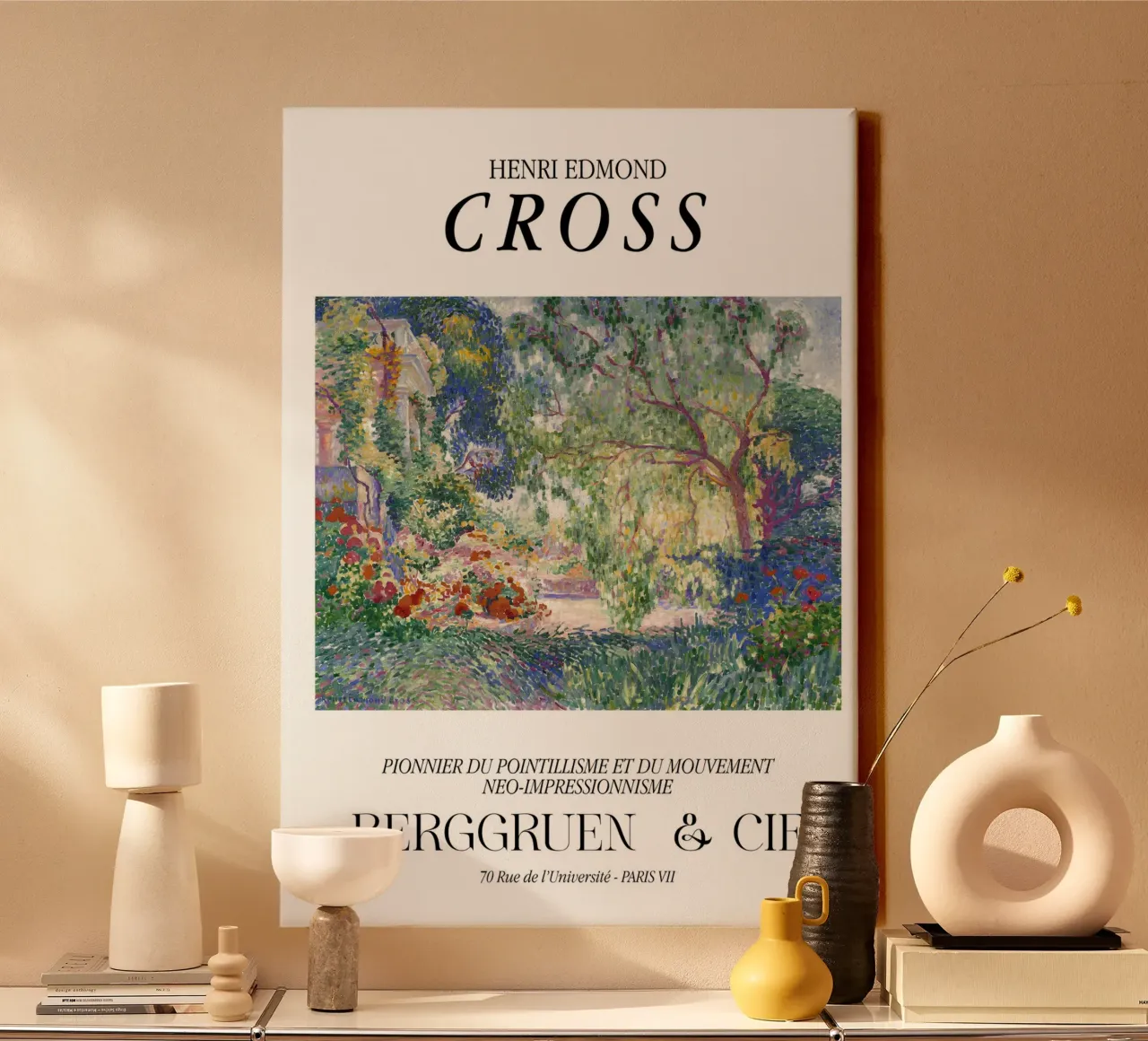 Henri-Edmond Cross Pointillist Colorful Garden Print canvas by NorwesClub