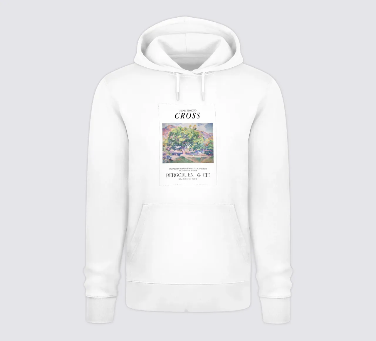 Henri-Edmond Cross Pointillist Landscape Tree Print hoodie by NorwesClub