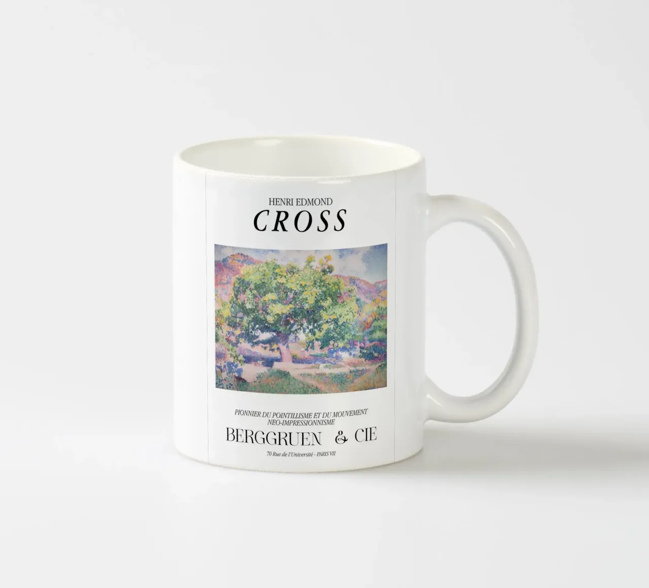 Henri-Edmond Cross Pointillist Landschap Boom Print keramische mok van NorwesClub