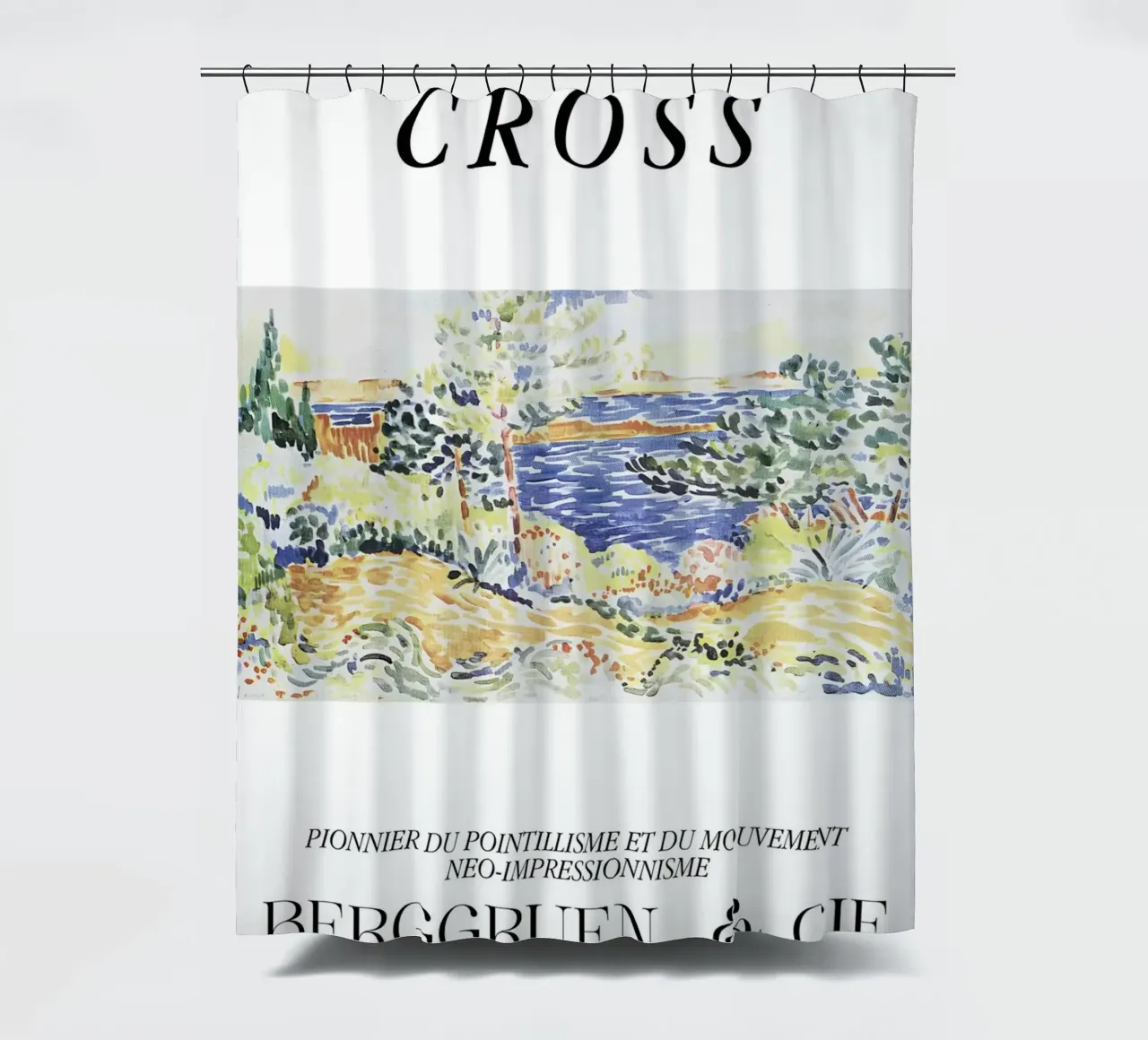 Henri-Edmond Cross Pointillist Kustlandschap Print douchegordijn van NorwesClub