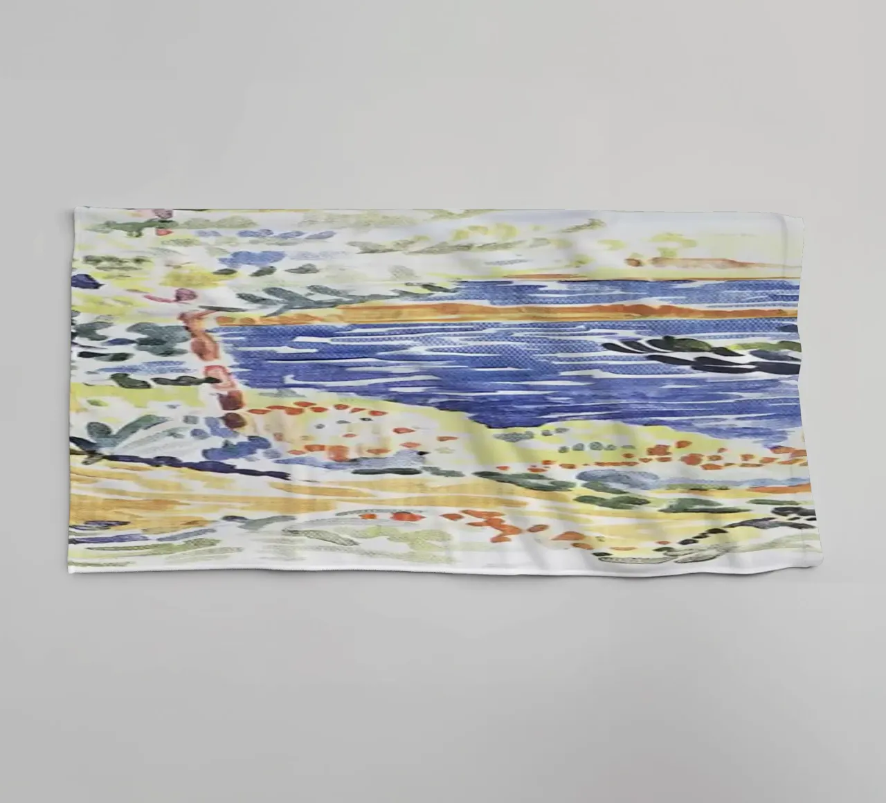 Henri-Edmond Cross Pointillist Kustlandschap Print badhanddoek van NorwesClub