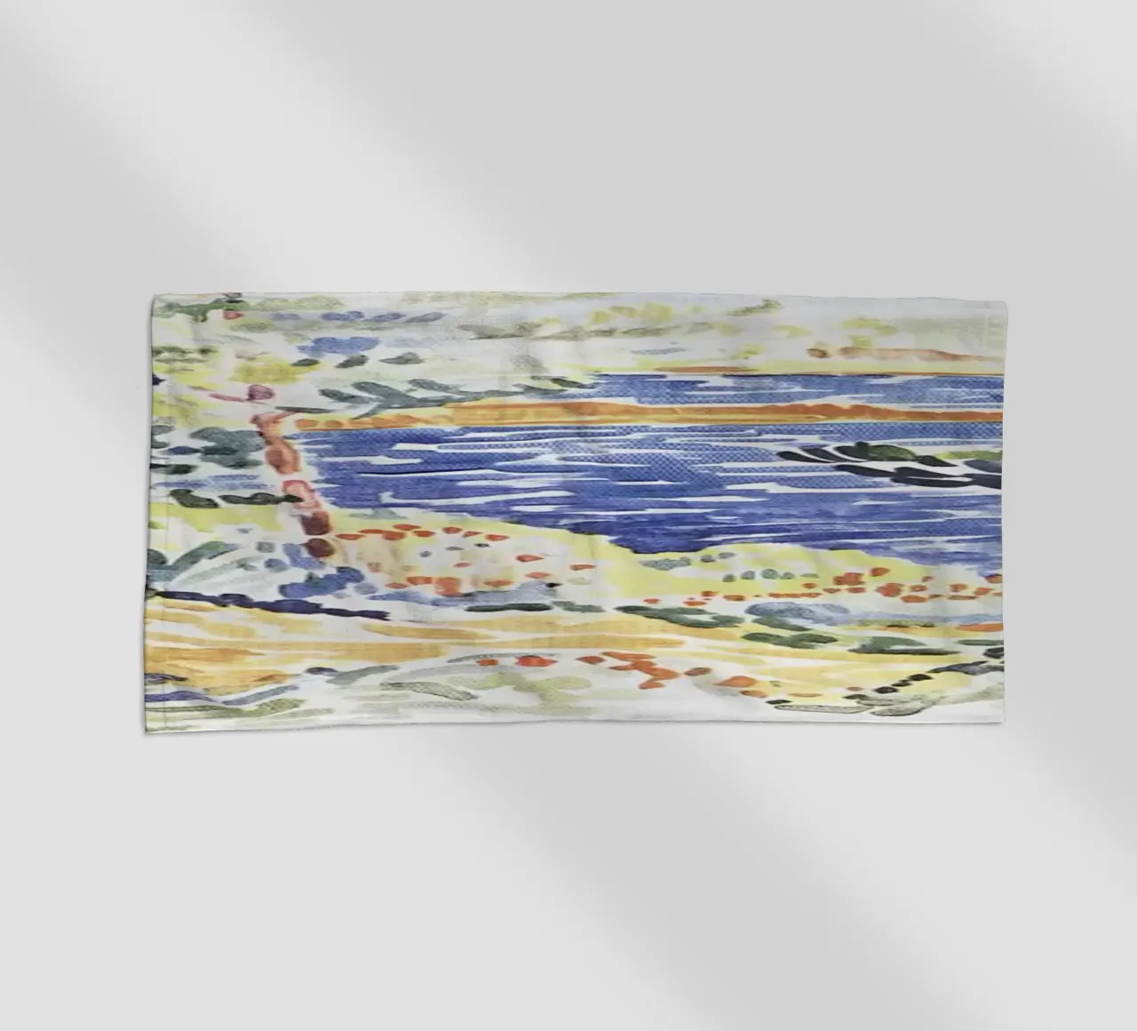 Henri-Edmond Cross Pointillist Kustlandschap Print strandhanddoek van NorwesClub