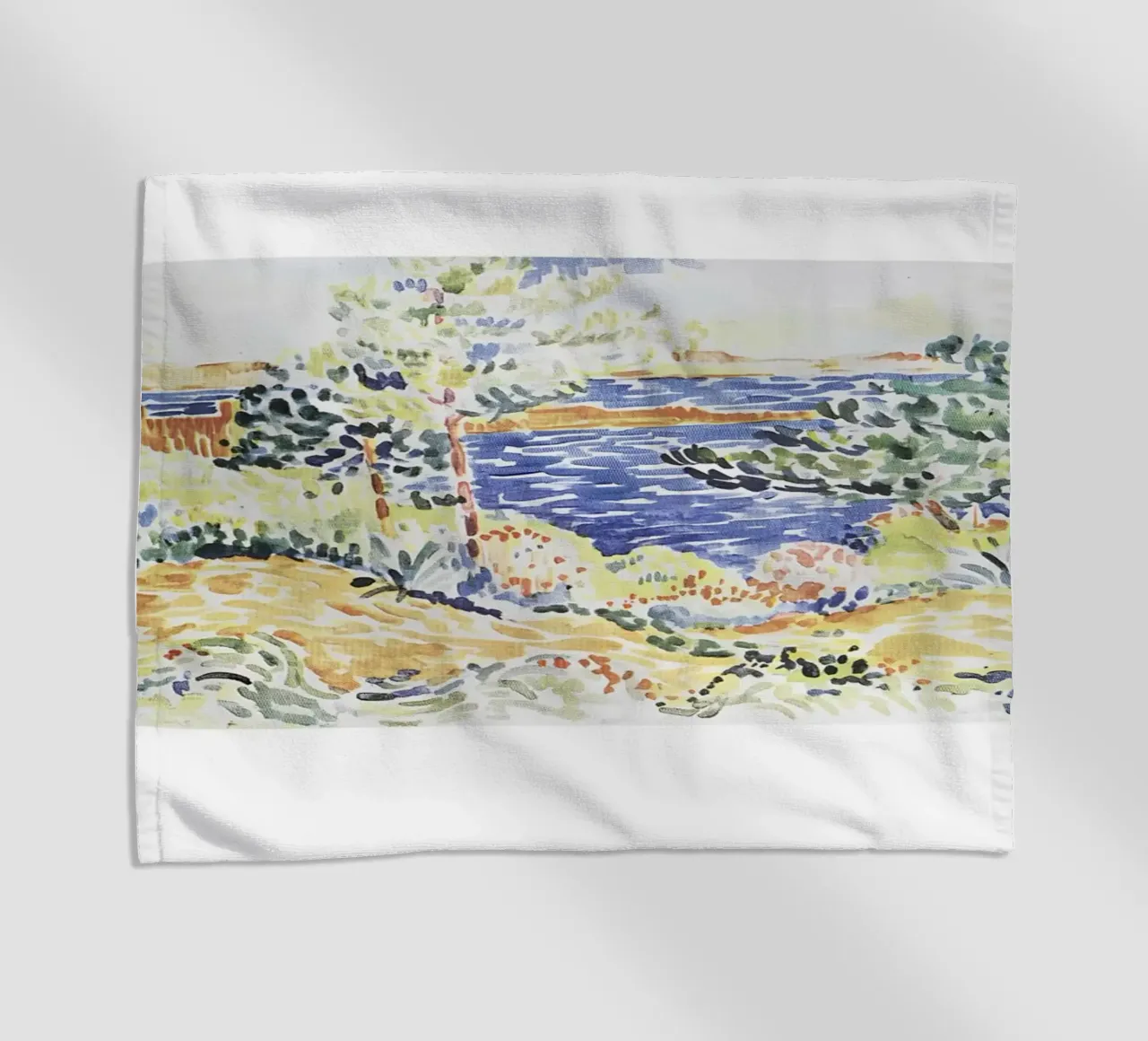 Henri-Edmond Cross Pointillist Kustlandschap Print strandhanddoek van NorwesClub