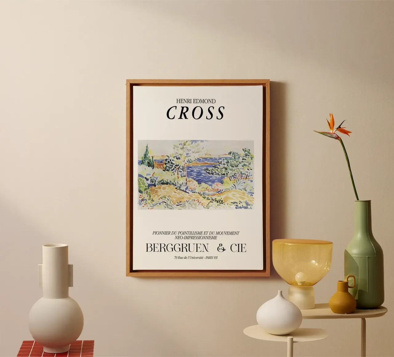 Henri-Edmond Cross Pointillist Kustlandschap Print canvas van NorwesClub